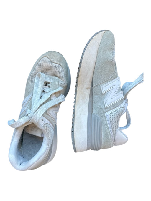 New Balance Shoe Size 7 Gray Suede & Canvas Platform Athletic Sneakers Gray / 7
