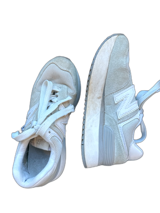 New Balance Shoe Size 7 Gray Suede & Canvas Platform Athletic Sneakers Gray / 7