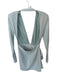 Michael Costello Size M Baby Blue Polyester Blend Shoulder Pads Deep V Dress Baby Blue / M