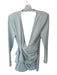 Michael Costello Size M Baby Blue Polyester Blend Shoulder Pads Deep V Dress Baby Blue / M