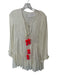 Sundress Size XS/S Cream & Hot Pink Viscose Long Balloon Sleeve Sequins Dress Cream & Hot Pink / XS/S