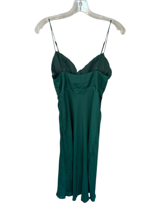 Hello Molly Size 6 Dark Green Synthetic Spaghetti Strap Cupped Full length Gown Dark Green / 6