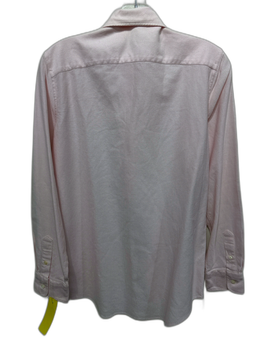 Ann Mashburn Size M Light Pink Cotton Textured Long Sleeve Half Button Top Light Pink / M