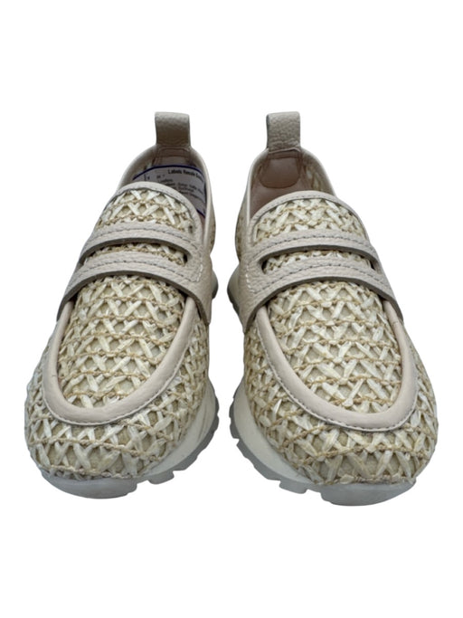 Hispanitas Shoe Size 37 Beige Raffia Woven Slip On Moccasin Loafers Beige / 37