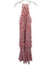 Rachel Zoe Size 6 White & Red Polyester Kiss Print Halter Spaghetti Strap Dress White & Red / 6