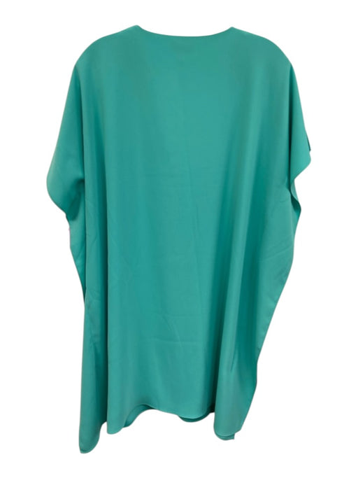 Anna Cate Size M Turquoise Green Polyester V Neck Split Sleeve split hem Dress Turquoise Green / M