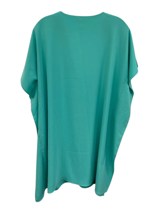 Anna Cate Size M Turquoise Green Polyester V Neck Split Sleeve split hem Dress Turquoise Green / M
