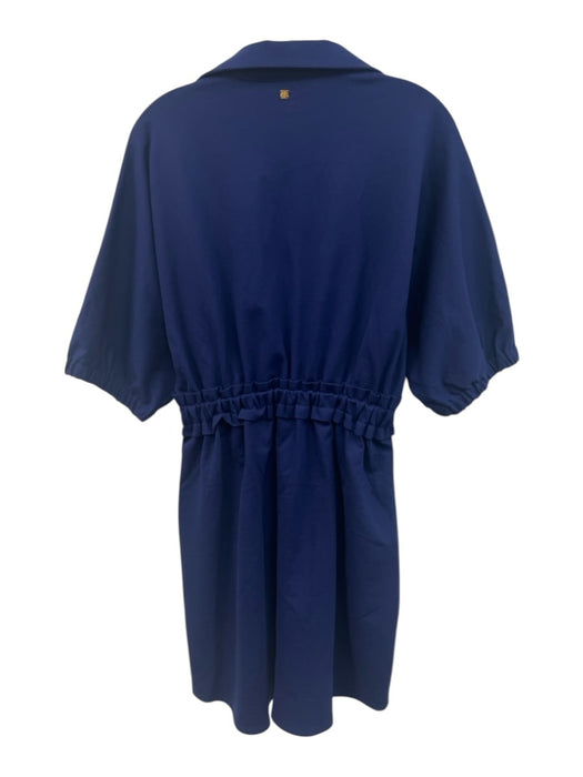 Emily McCarthy Size M Royal Blue Rayon Blend Short Sleeve Collar Dress Royal Blue / M