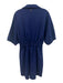 Emily McCarthy Size M Royal Blue Rayon Blend Short Sleeve Collar Dress Royal Blue / M