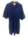 Emily McCarthy Size M Royal Blue Rayon Blend Short Sleeve Collar Dress Royal Blue / M