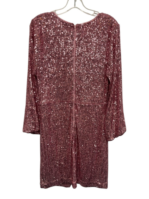 Lilly Pulitzer Size 10 Pink Polyester Blend Sequin V Neck twist waist Dress Pink / 10