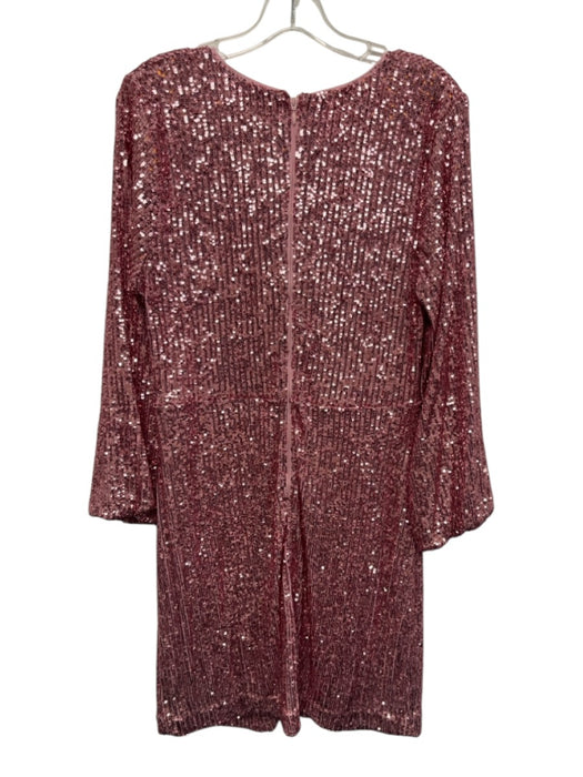 Lilly Pulitzer Size 10 Pink Polyester Blend Sequin V Neck twist waist Dress Pink / 10