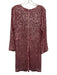 Lilly Pulitzer Size 10 Pink Polyester Blend Sequin V Neck twist waist Dress Pink / 10