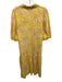 Lilly Pulitzer Size L Yellow & White Cotton Flowers Quarter Button Dress Yellow & White / L