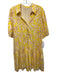 Lilly Pulitzer Size L Yellow & White Cotton Flowers Quarter Button Dress Yellow & White / L