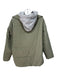 Blank NYC Size XS Green & Gray Nylon Long Sleeve Puffer Zip Up hood Jacket Green & Gray / XS