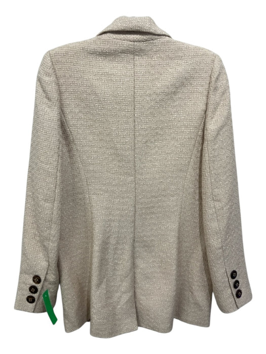 Marie Oliver Size XS Beige Polyester Long Sleeve Metalic Threading Blazer Jacket Beige / XS