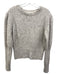 ASTR Size M Beige & White Acrylic Blend Long Sleeve Knit Texture Sweater Beige & White / M