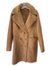 Love Token Size L Brown Polyester Faux Fur Long Sleeve Double Breasted Coat Brown / L