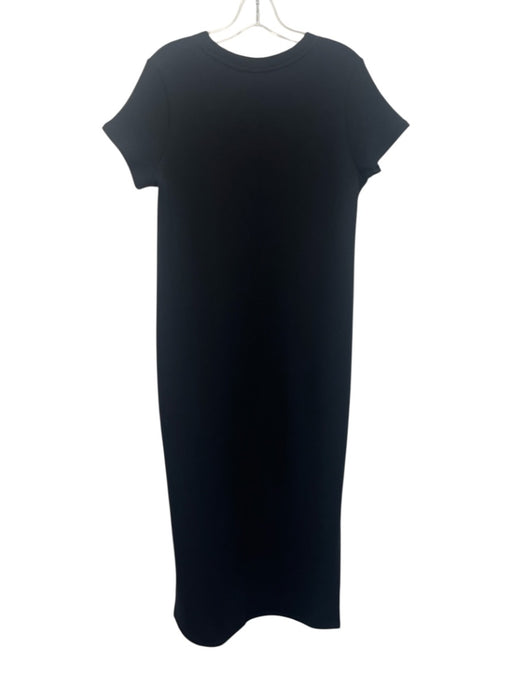 Spanx Size M Black Model Blend Short Sleeve Maxi Side Slits Dress Black / M