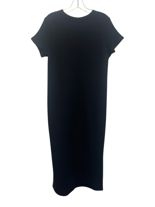 Spanx Size M Black Model Blend Short Sleeve Maxi Side Slits Dress Black / M