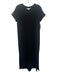 Spanx Size M Black Model Blend Short Sleeve Maxi Side Slits Dress Black / M