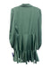 Keepsake Size S Teal Polyester Long Sleeve Front Tie bottom ruffle Mini Dress Teal / S
