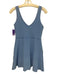 Beyond Yoga Size M Blue Polyester & Elastane Sleeveless V Neck Mini Dress Blue / M