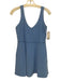 Beyond Yoga Size M Blue Polyester & Elastane Sleeveless V Neck Mini Dress Blue / M