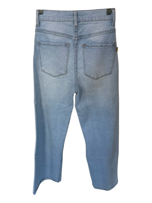 Vibrant Size 25 Light Wash Cotton Blend High Waist Wide Leg Jeans Light Wash / 25