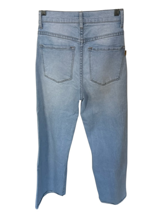 Vibrant Size 25 Light Wash Cotton Blend High Waist Wide Leg Jeans Light Wash / 25