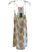 Lily Pulitzer Size XL White & Gold Silk Sleeveless Seashell Print V Neck Dress White & Gold / XL