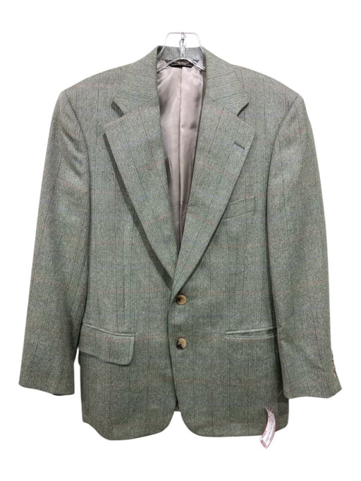 Paul Stuart Green & Multi Wool 2 Button Men's Blazer Green & Multi / 38