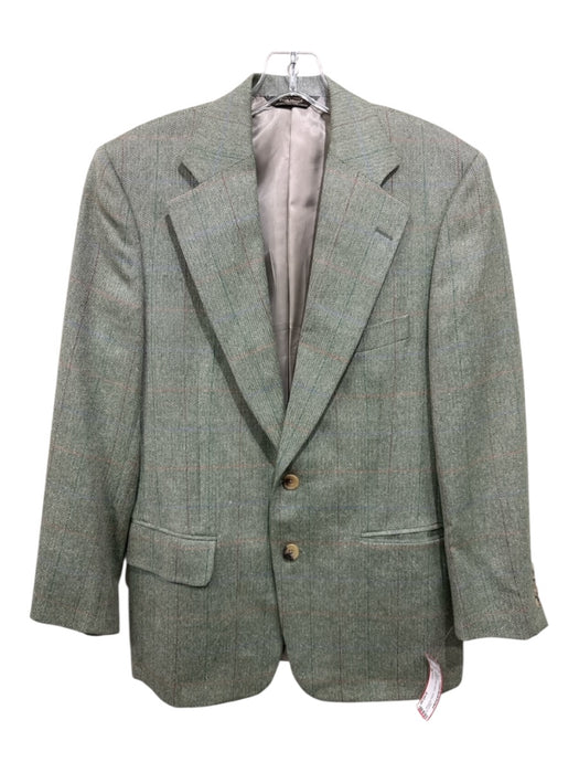 Paul Stuart Green & Multi Wool 2 Button Men's Blazer Green & Multi / 38