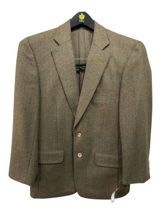 Paul Stuart Green & Multi Wool 2 Button Men's Suit Green & Multi / 38