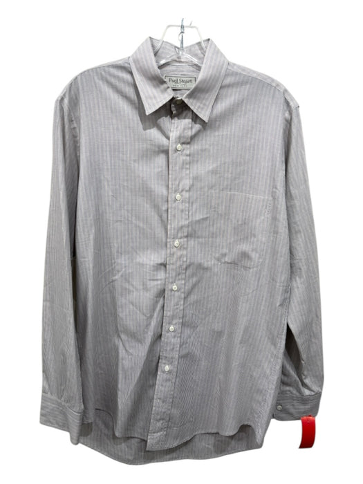 Paul Stuart Size 15 Blue & Orange Cotton Plaid Button up Men's Long Sleeve Shirt Blue & Orange / 15