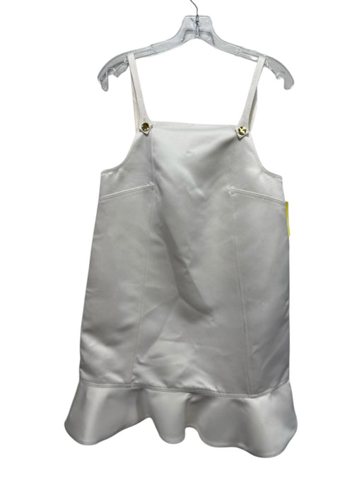 Ganni Size 38 Ivory Polyester Blend Sleeveless Dress Ivory / 38