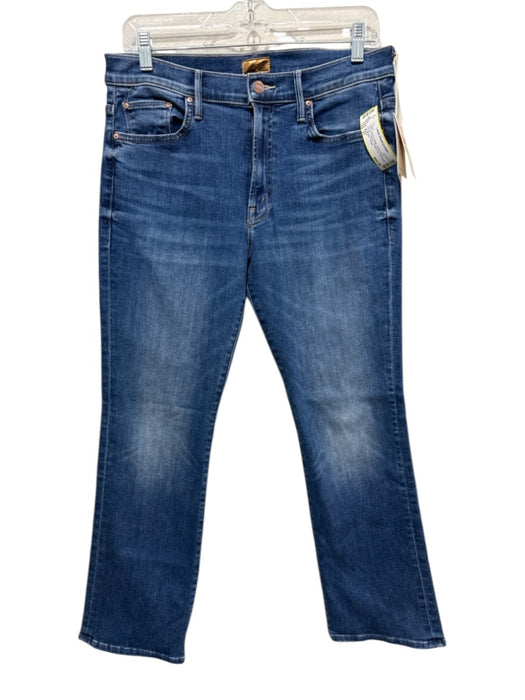 Mother Size 31 Medium Wash Cotton Blend Denim Cropped Straight Leg Jeans Medium Wash / 31