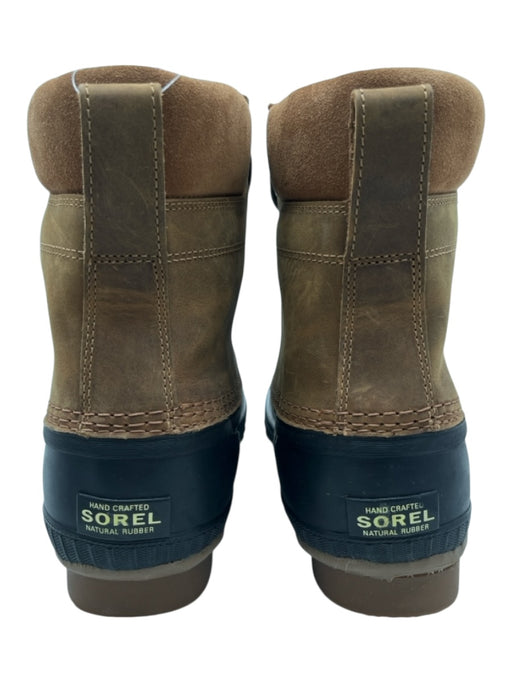 Sorel Shoe Size 11.5 Tan & Black Leather Solid Boot Men's Shoes 11.5