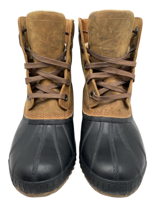 Sorel Shoe Size 11.5 Tan & Black Leather Solid Boot Men's Shoes 11.5