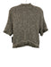 J Crew Size Medium Gray Cotton Blend Short Sleeve Heathered Button Front Sweater Gray / Medium