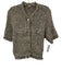 J Crew Size Medium Gray Cotton Blend Short Sleeve Heathered Button Front Sweater Gray / Medium
