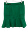 Maeve Size 8 Green Polyester Blend Patch Pocket Flounce Hem Button Detail Skirt Green / 8