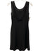 Armani Collezioni Size 6 Black Acetate & Silk Sleeveless Sheer Detail Dress Black / 6