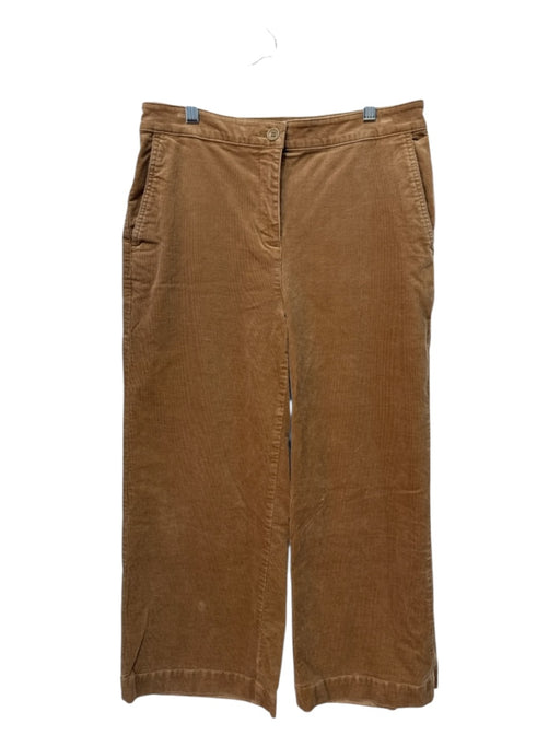 Eileen Fisher Size 8P Tan Brown Cotton Blend Mid Rise Corduroy Wide Leg Pants Tan Brown / 8P