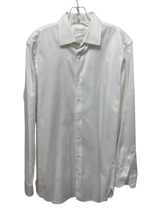 John W. Nordstrom Size 15.5 White Cotton Button Down Men's Long Sleeve Shirt White / 15.5