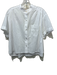 Cali by Cali Dreaming Size M White Cotton Short Cuff Sleeve Button Up Top White / M