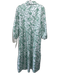 Tahari Arthur S. Levine Size XS White & Green Cotton Blend Half Button Dress White & Green / XS