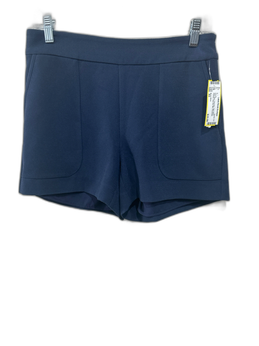 Marie Oliver Size XS Navy Blue Polyester High Waist Pockets Side Zip Mini Shorts Navy Blue / XS