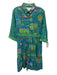 Gretchen Scott Size Small Blue, Green, Orange Cotton Half Sleeve Collar Dress Blue, Green, Orange / Small